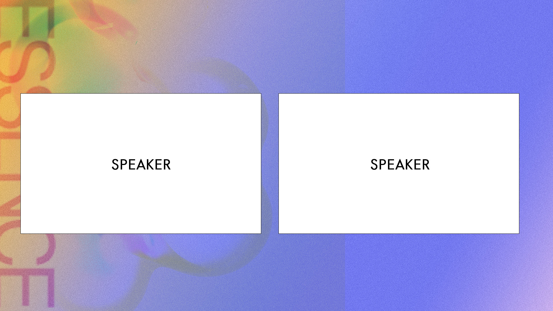 Conceptual Direction 1: Speakers